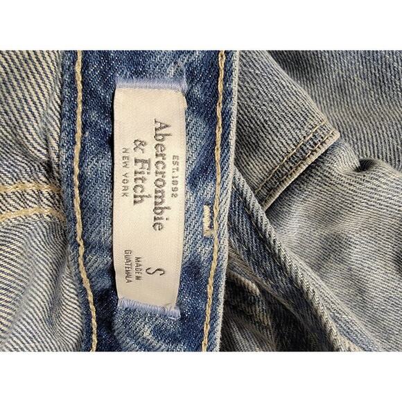 Abercrombie & Fitch Denim Bib OverallsSZ Small Skinny Distressed Streetwear - Picture 11 of 13